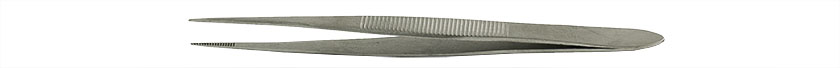 Value-Tec 110.MS robuste Pinzette für industrielle Zwecke, Typ 110, geriffelte, gerade, spitz zulaufende Spitzen, 115 mm, Edelstahl
